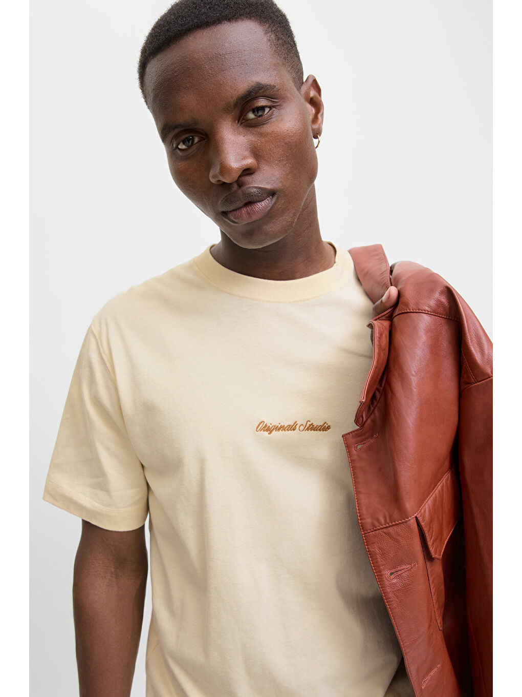 Ekru Originals Jornorrebro % 100 Pamuk Regular Fit Bisiklet Yaka T Shirt 12282892-2