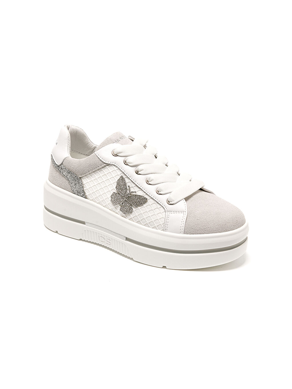 Beyaz Kadın Sneaker 185552DM 5552DM White Silver-1