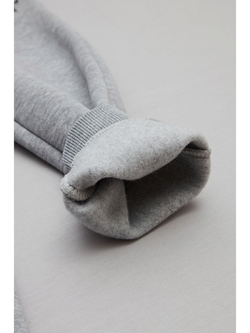 Gri 3 İplik Kaykay Baskılı Jogger Erkek Çocuk Eşofman Altı-2