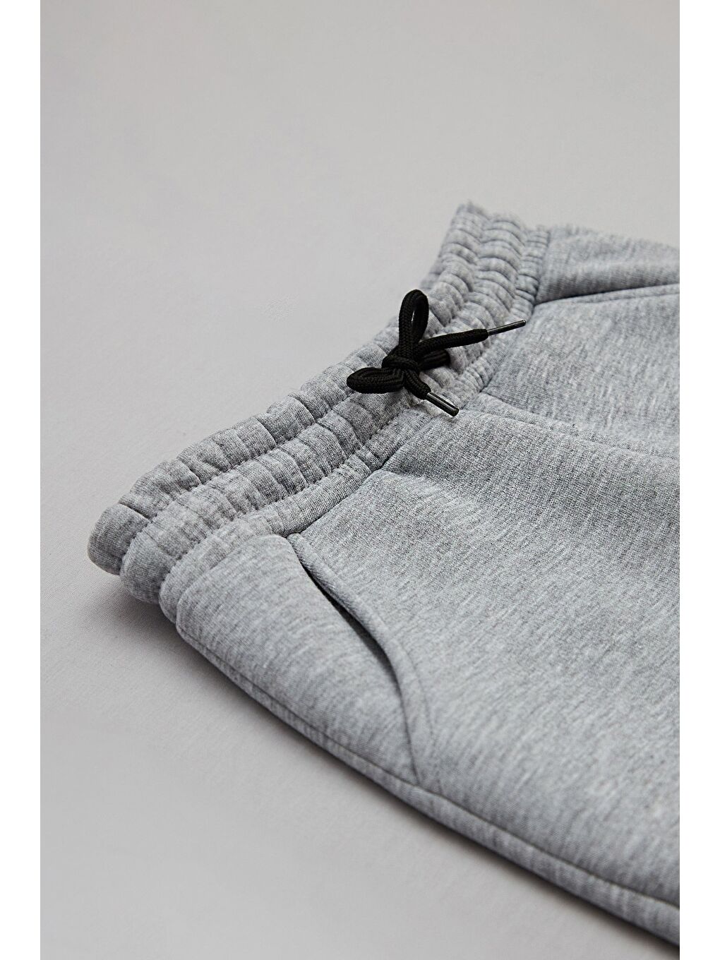 Gri 3 İplik Kaykay Baskılı Jogger Erkek Çocuk Eşofman Altı-3