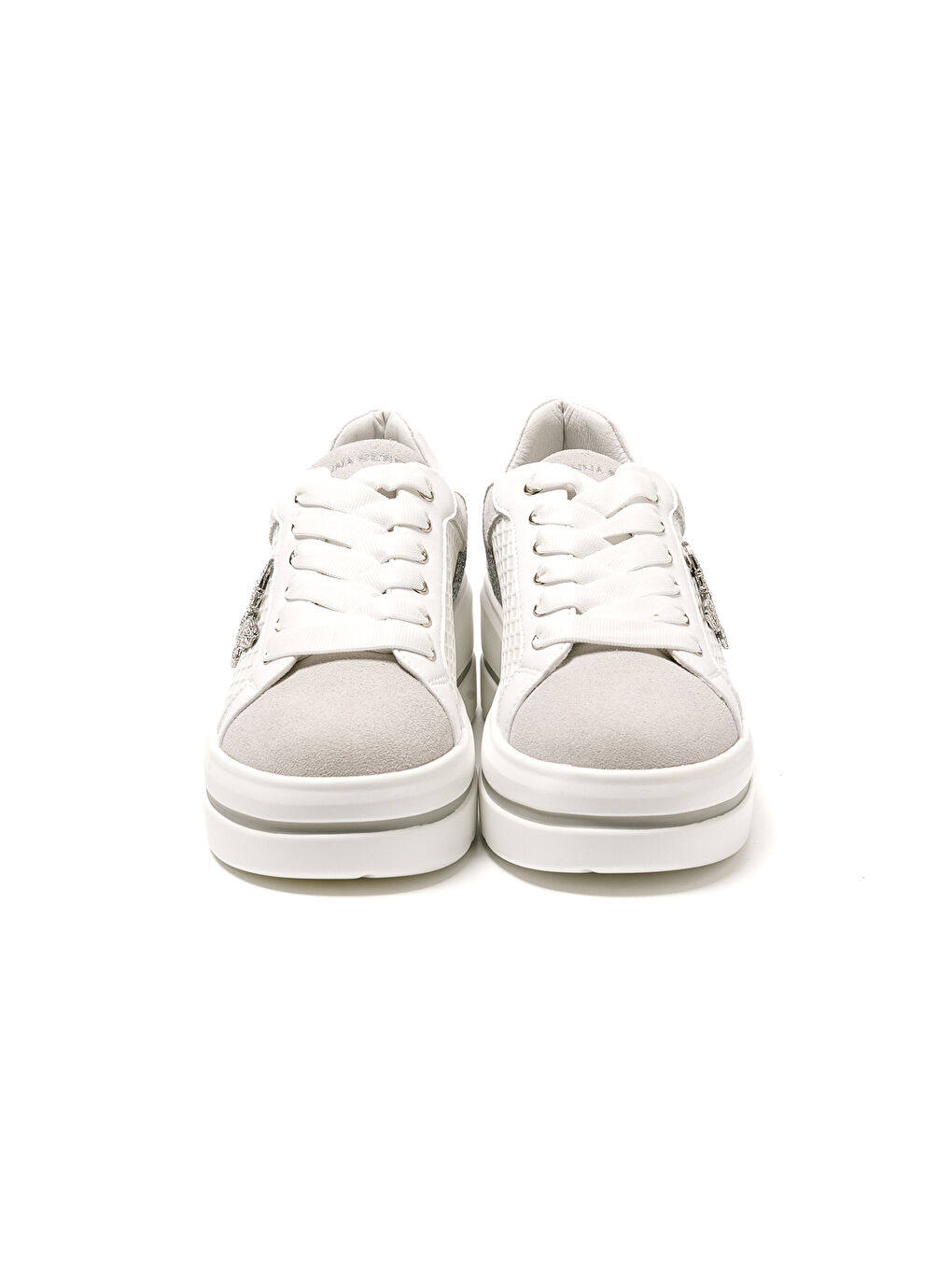 Beyaz Kadın Sneaker 185552DM 5552DM White Silver-3