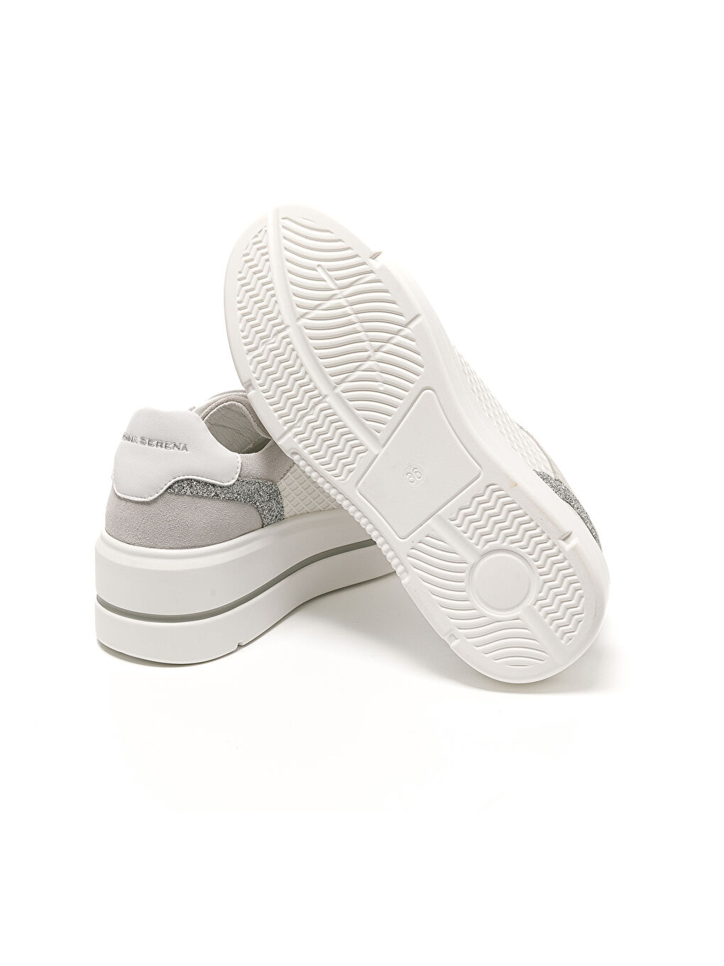 Beyaz Kadın Sneaker 185552DM 5552DM White Silver-5