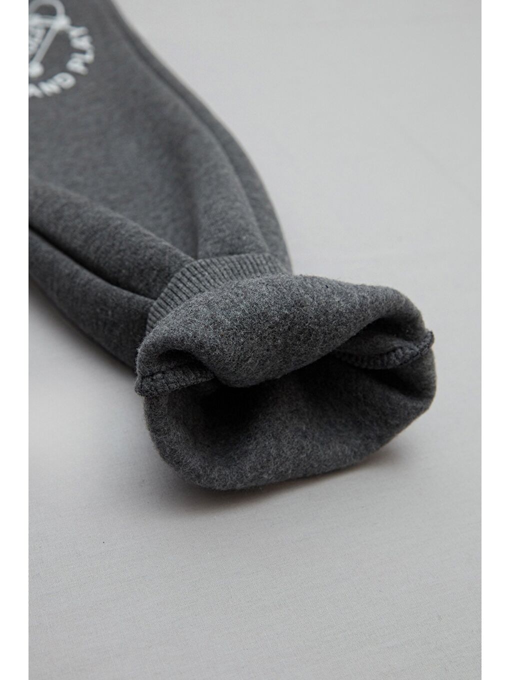 Gri 3 İplik Kaykay Baskılı Jogger Erkek Çocuk Eşofman Altı-3