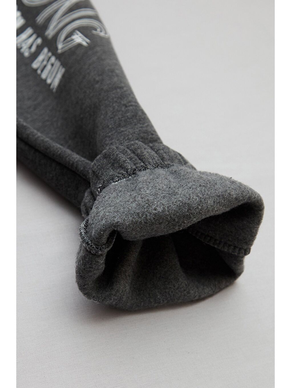 Gri 3 İplik Stay Strong Baskılı Erkek Çocuk Jogger Eşofman Altı-3