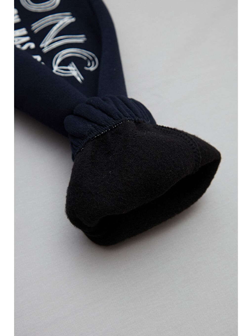 Lacivert 3 İplik Stay Strong Baskılı Erkek Çocuk Jogger Eşofman Altı-2