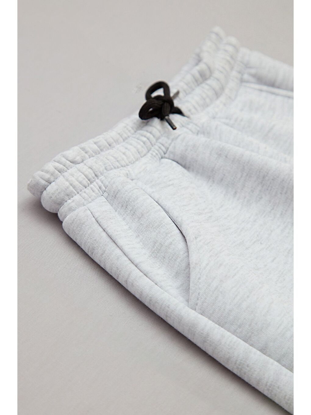 Gri 3 İplik Yazı Baskılı Jogger Kız Çocuk Eşofman Altı-2