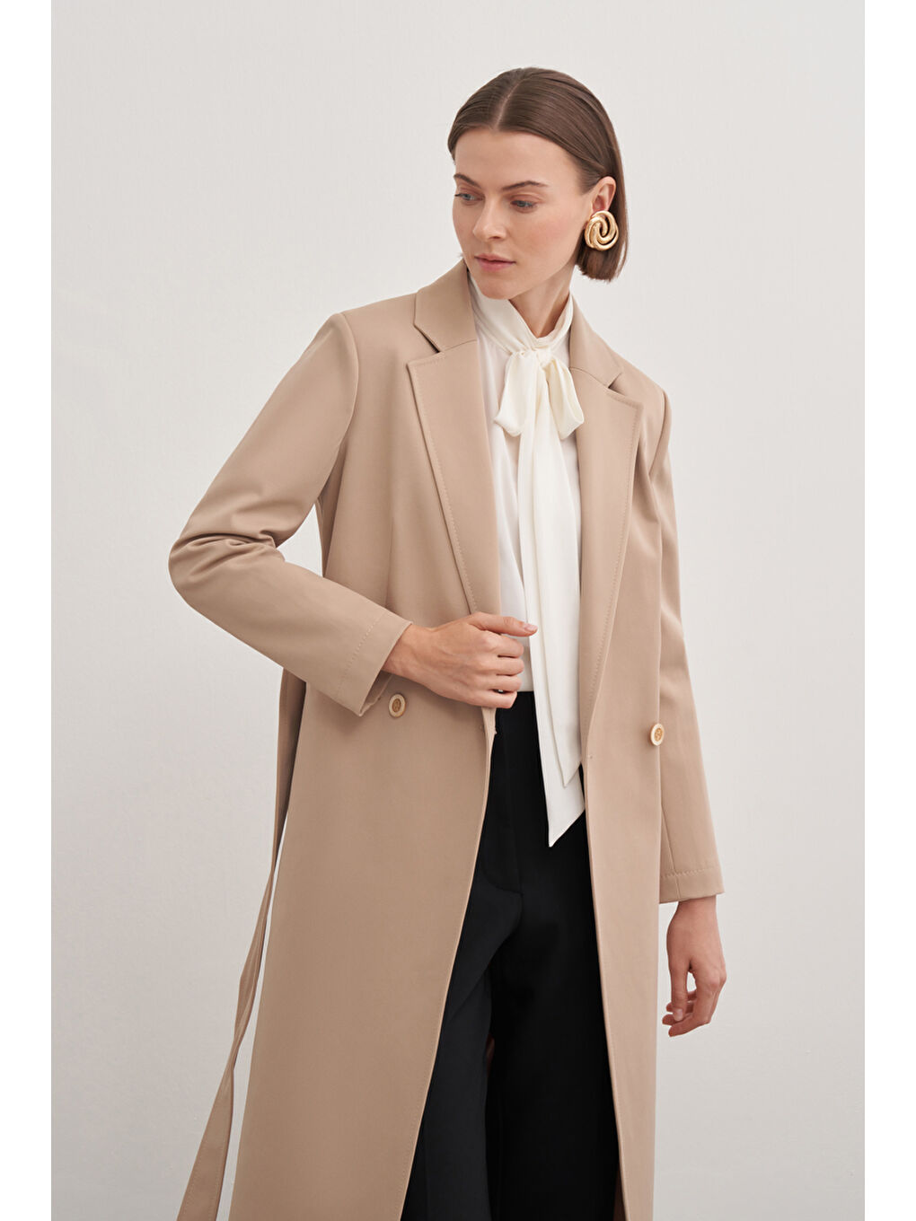 Kahverengi 18175111 Kruvaze Kap-3