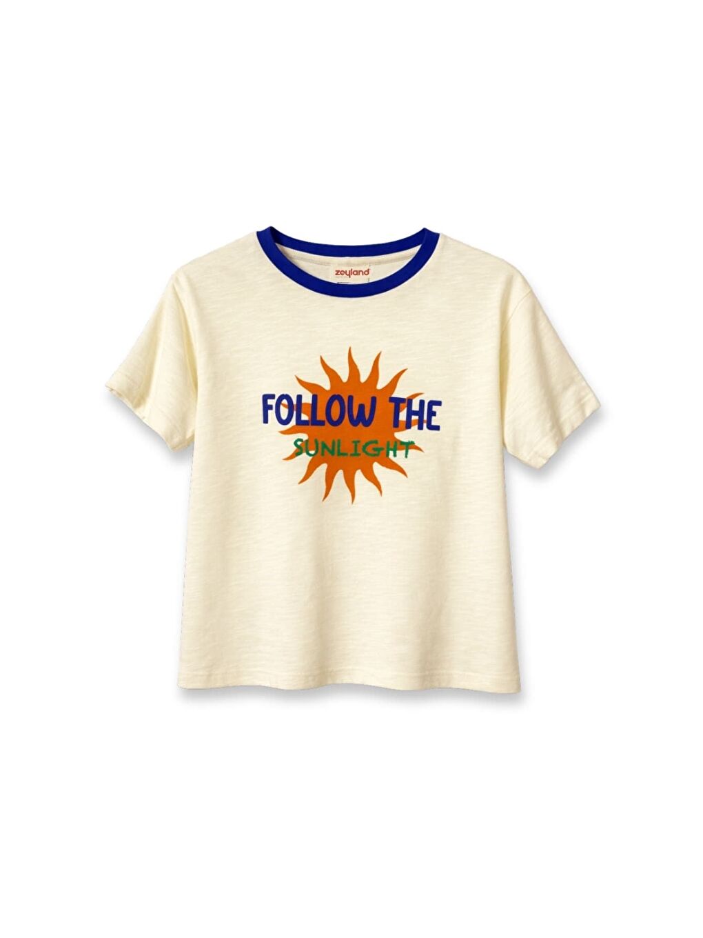 Ekru Erkek Çocuk Baskılı T-Shirt  - Krem-1