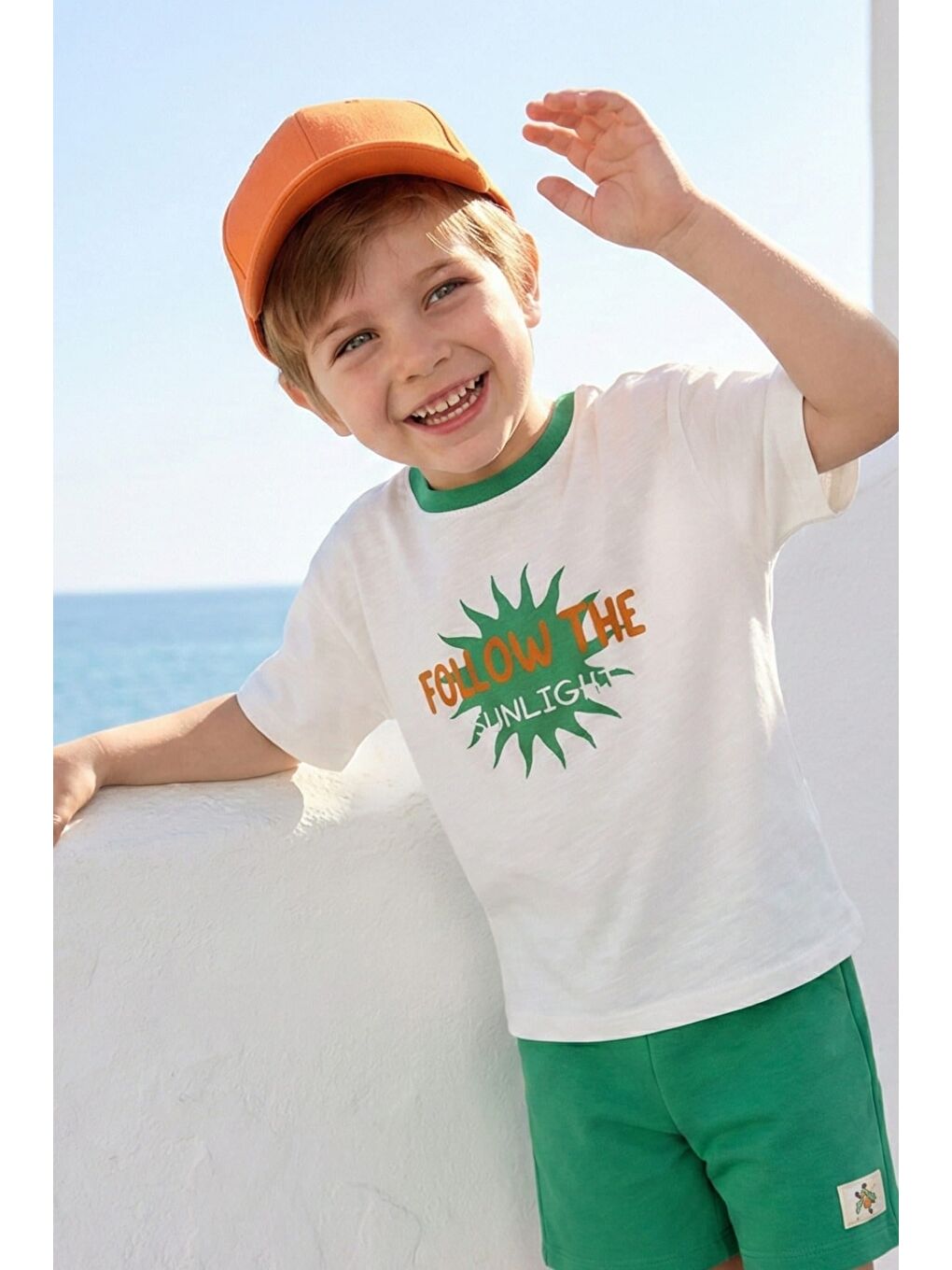 Erkek Çocuk Baskılı T-Shirt  - Beyaz