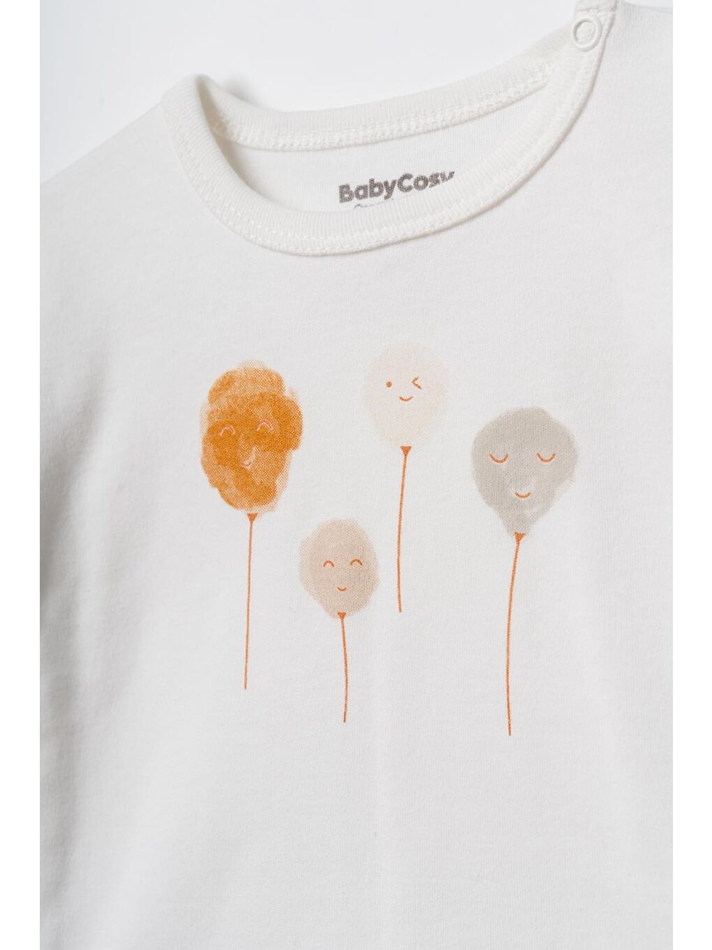 Ekru Bebek Kısa Kollu Tişört ve Pantolon Takımı, %100 Pamuk, Bebek ve Yenidoğan Serisi - CSY3058-3