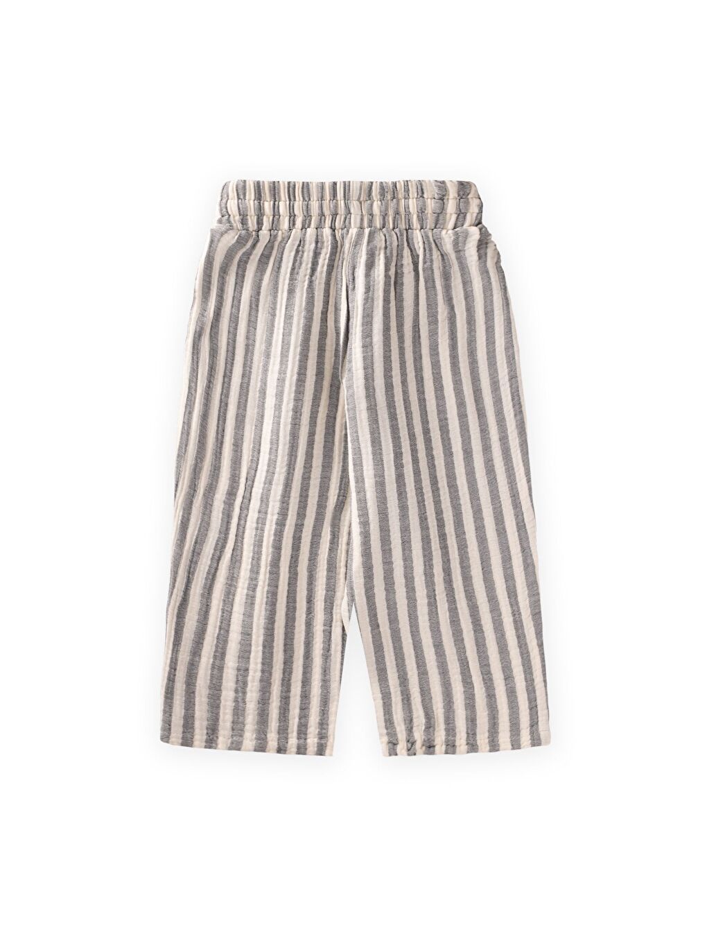 Müslin Pantolon 1-10 Yaş Antrasit Kalın Çizgili-1