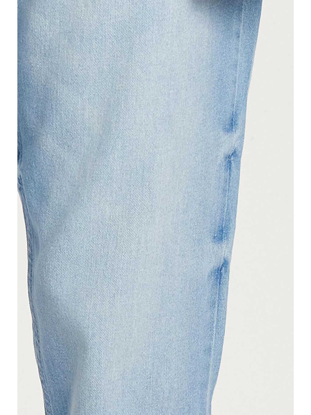 Erkek Regular Fit Normal Kesim Denim Yıkamalı Düz Paça Açık Mavi Jean Pantolon-6