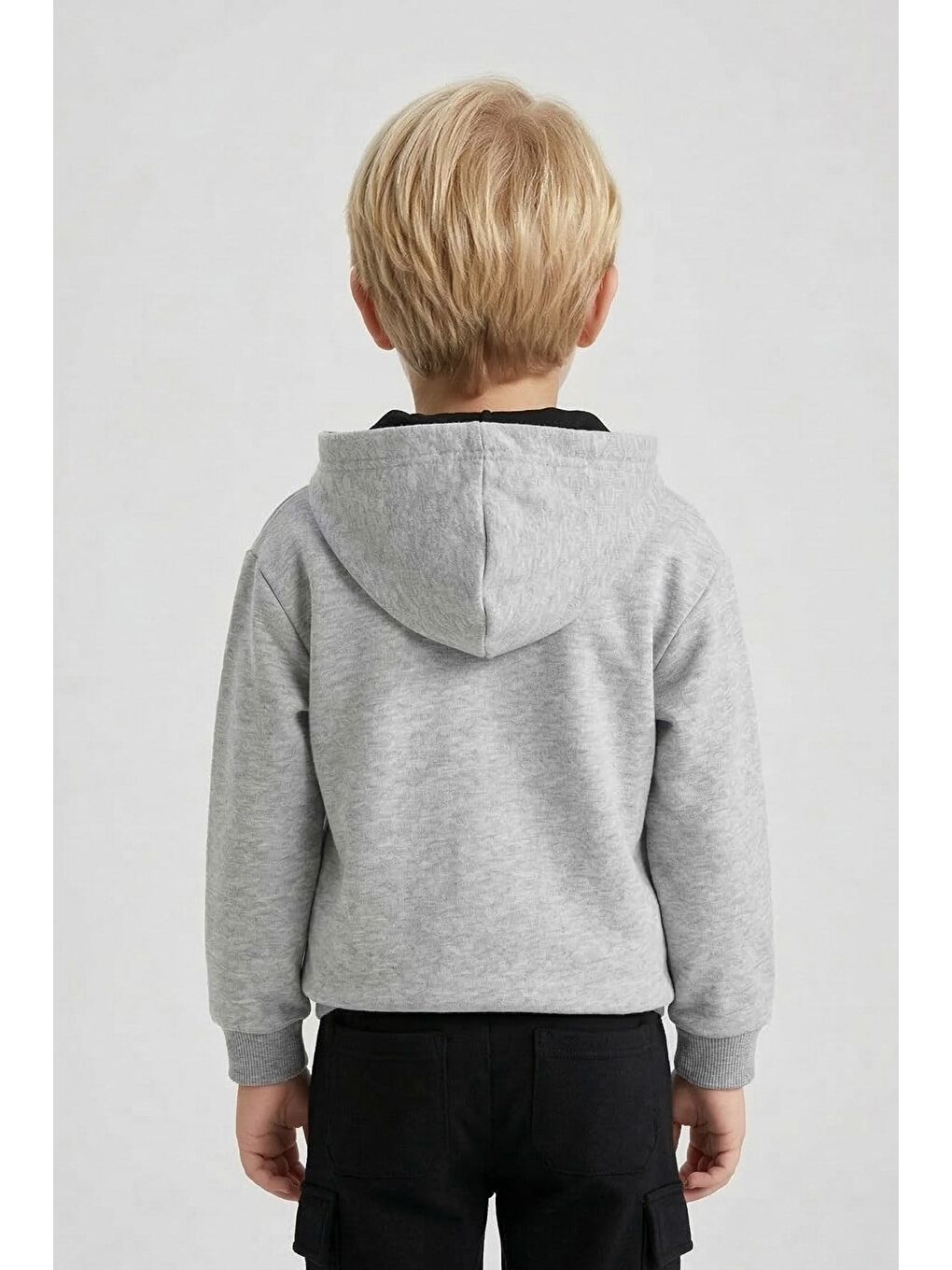 Gri Erkek Çocuk %100 Pamuk Baskılı Sweatshirt (3-4 Yaş  5-6 Yaş)-1