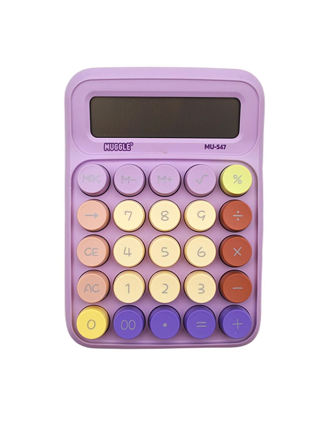 MU-547 Masaüstü 12 Haneli Pilli Hesap Makinesi Mor