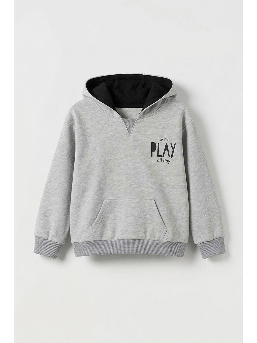 Gri Erkek Çocuk %100 Pamuk Baskılı Sweatshirt (3-4 Yaş  5-6 Yaş)-2