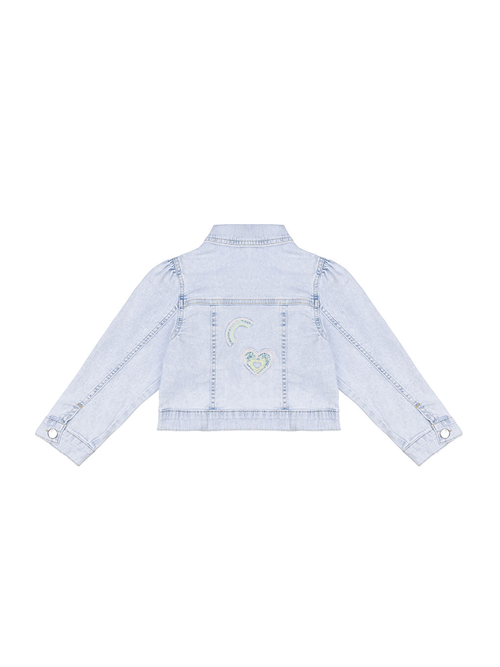 Kız Çocuk Denim Ceket 2 Yaş-6 Yaş Mavi-3