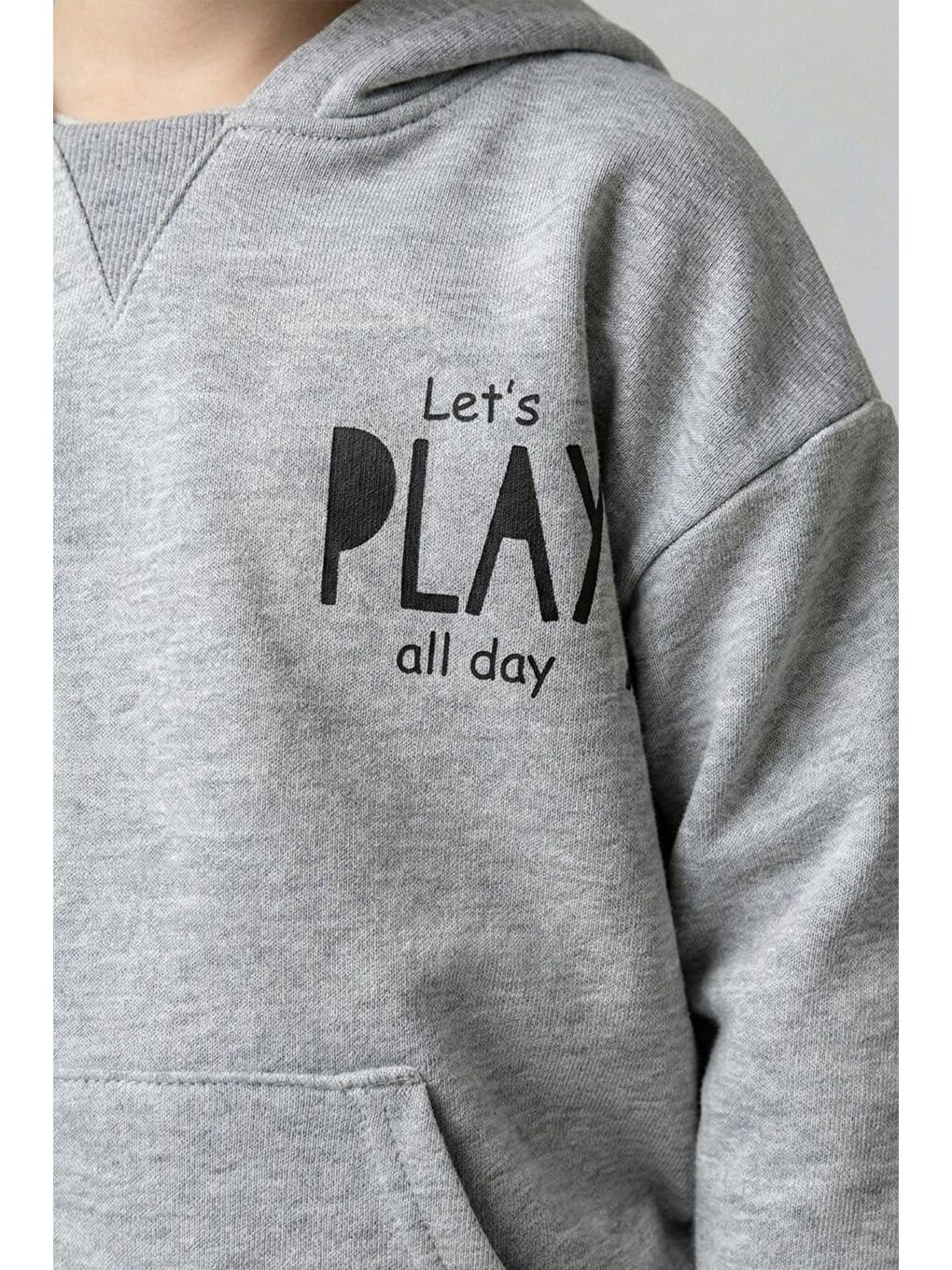 Gri Erkek Çocuk %100 Pamuk Baskılı Sweatshirt (3-4 Yaş  5-6 Yaş)-3