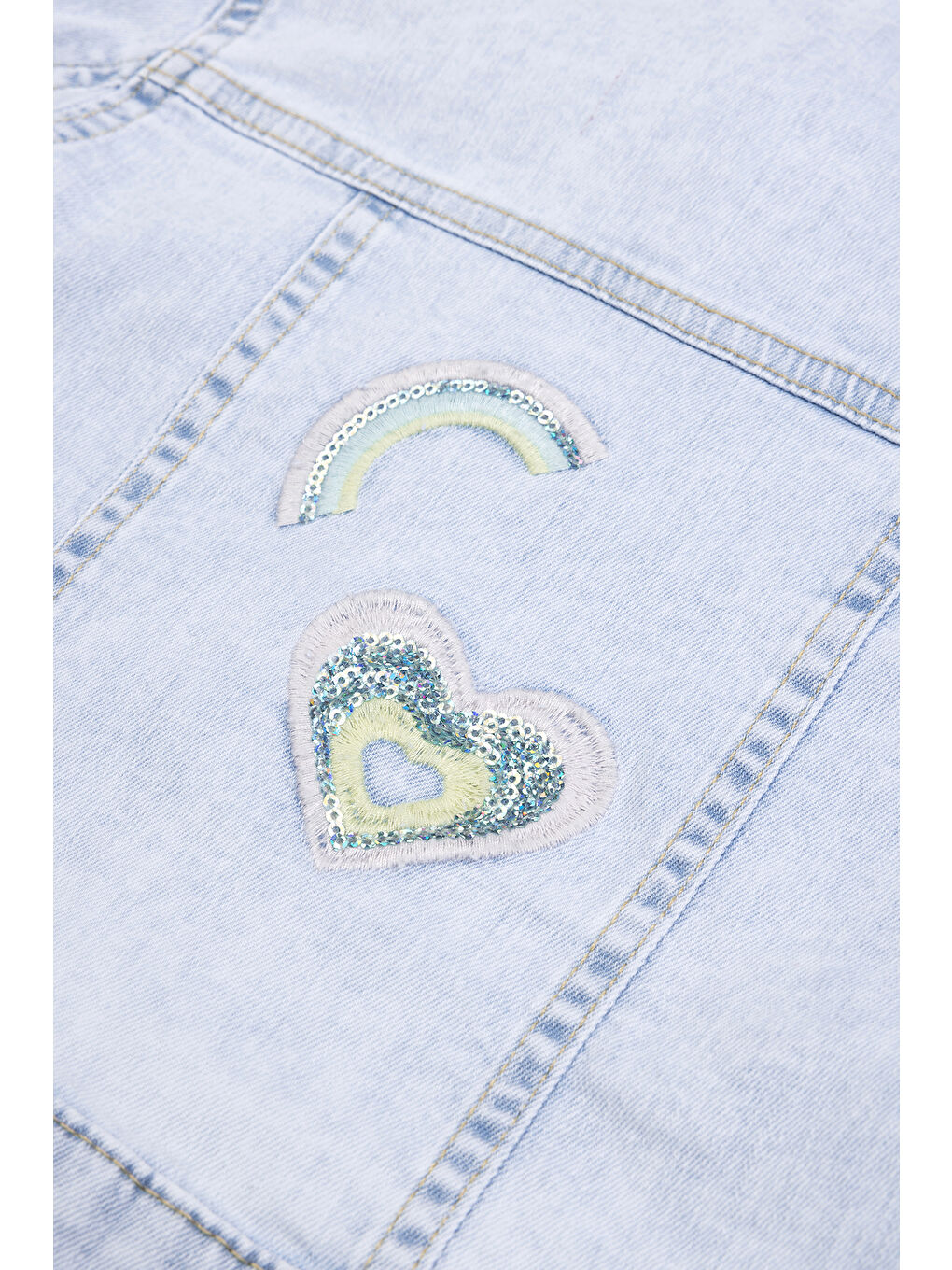 Kız Çocuk Denim Ceket 2 Yaş-6 Yaş Mavi-6