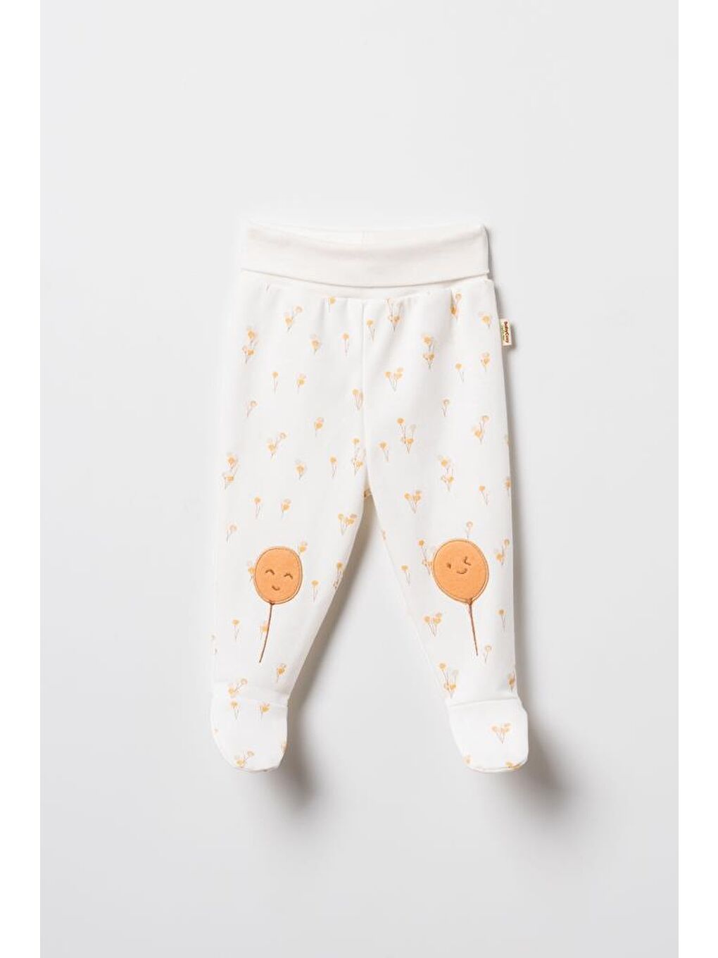 Ekru Bebek 2li Patikli Pantalon %100 Organik Pamuk , Bebek - Yenidoğan- csy3055-1