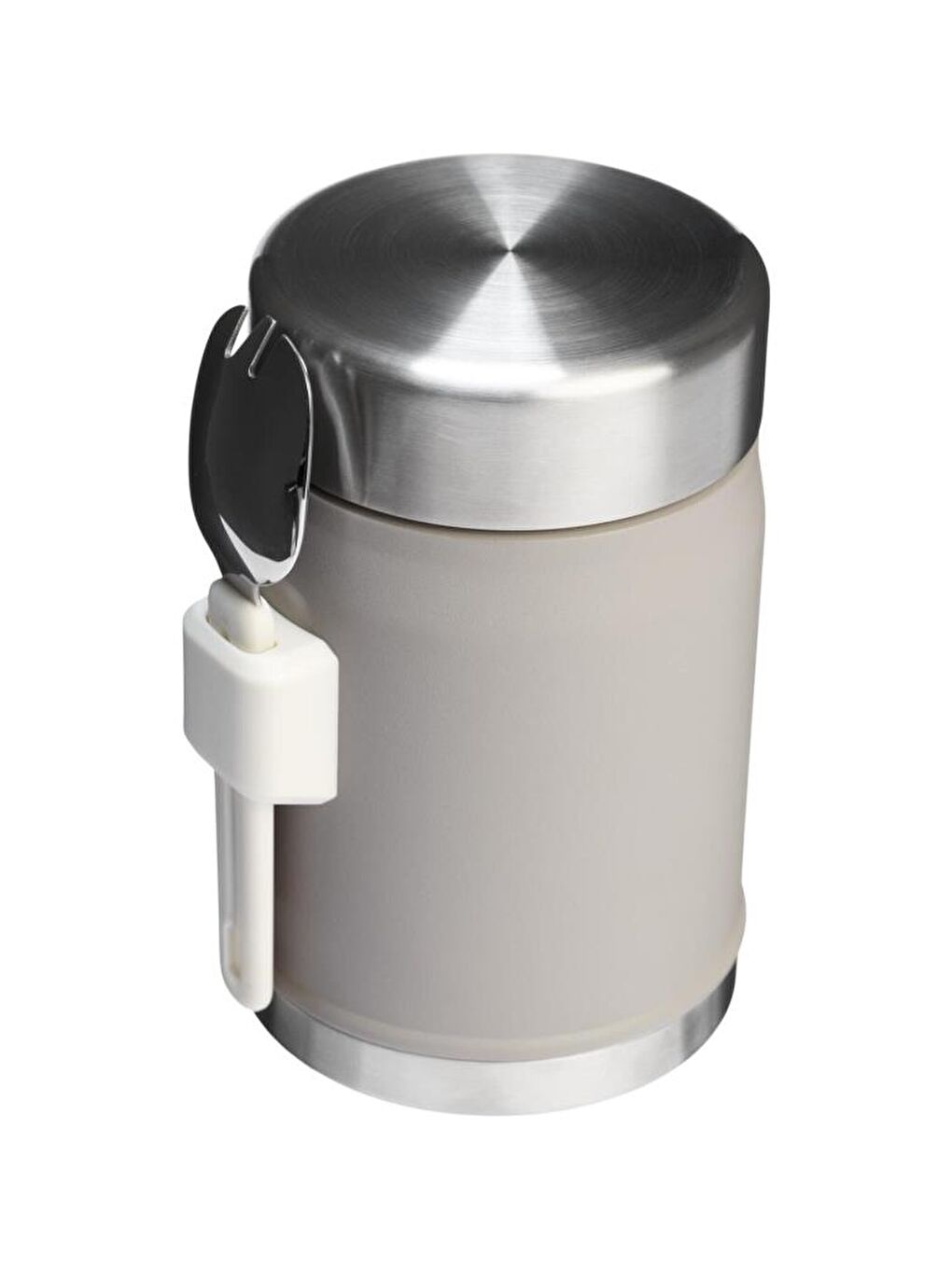 Gri Klasik paslanmaz çelik yemek termosu kaşıklı 0,40 Lt-GRİ-1