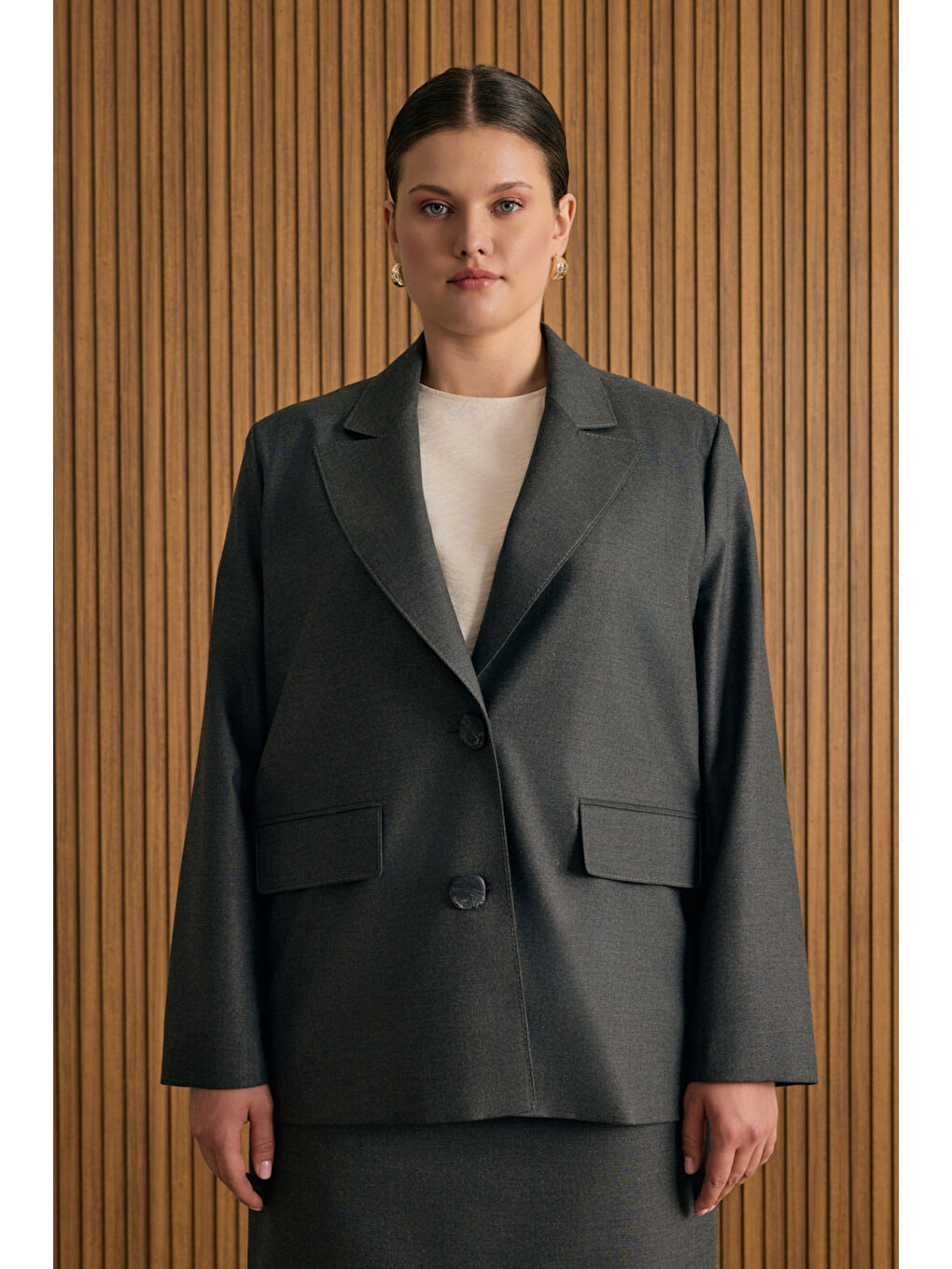 Siyah Dokuma Ceket-1