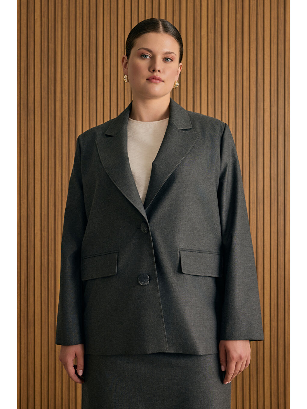 Siyah Dokuma Ceket-2