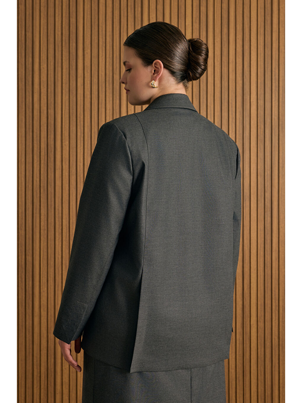 Siyah Dokuma Ceket-3