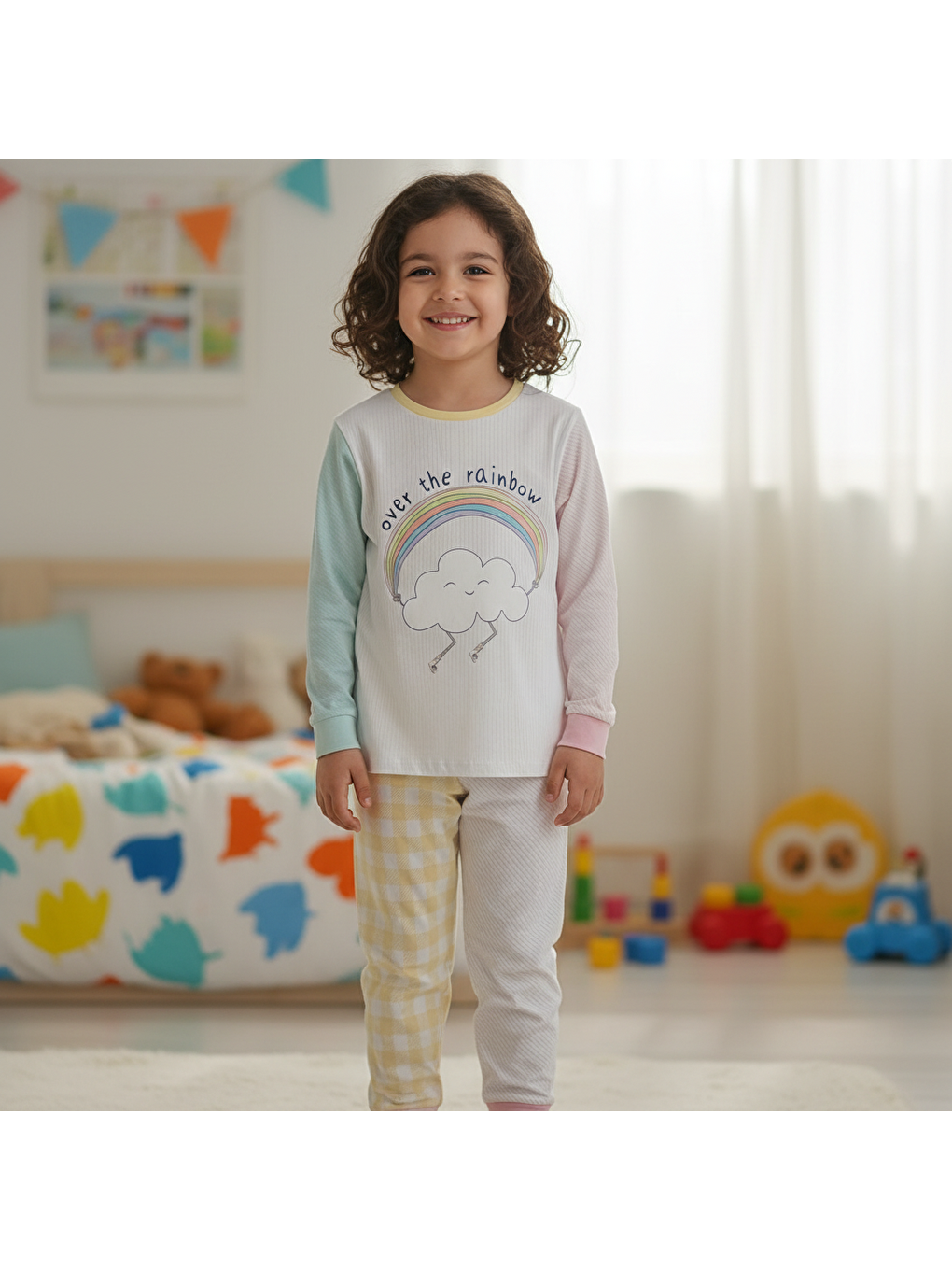 Çocuk Baskılı Pembe Renk 2'Li Takım Cb1007-1