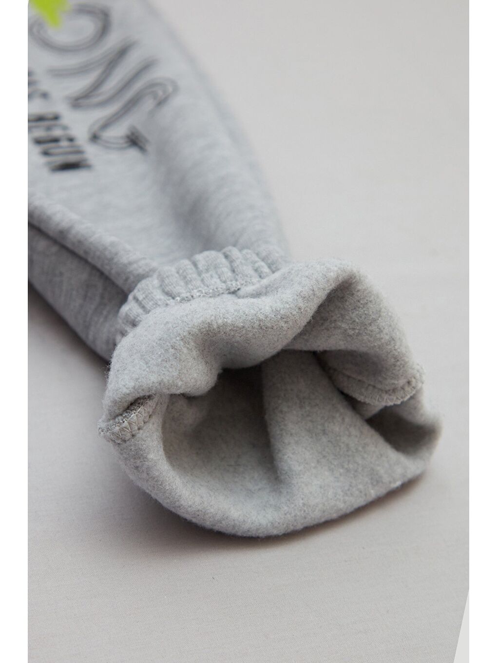 Gri 3 İplik Stay Strong Baskılı Erkek Çocuk Jogger Eşofman Altı-3