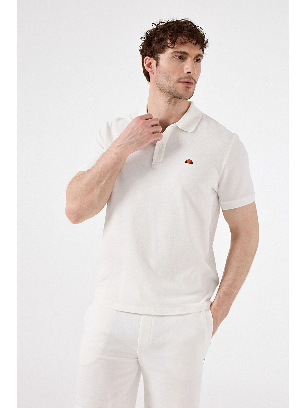 Beyaz % 100 Pamuk Regular Fit Düğmeli Polo Yaka T Shirt 6SM5044-OF