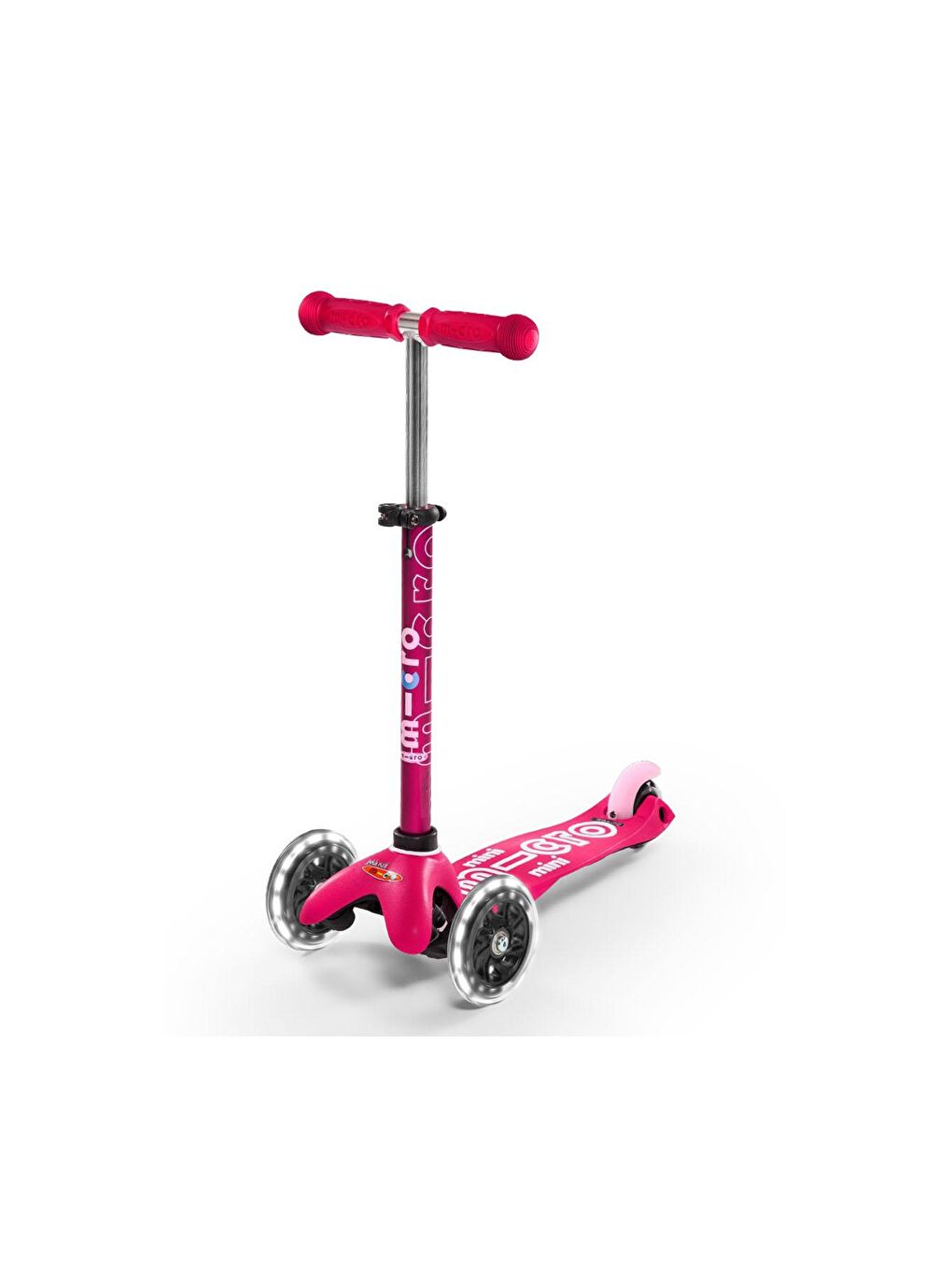 Micro Pembe Mini Deluxe LED 3 Tekerlekli Scooter Pink