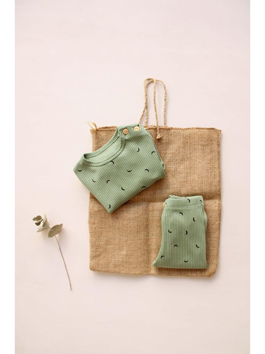 Yeşil Moon Bebek Alt Üst Takım-3