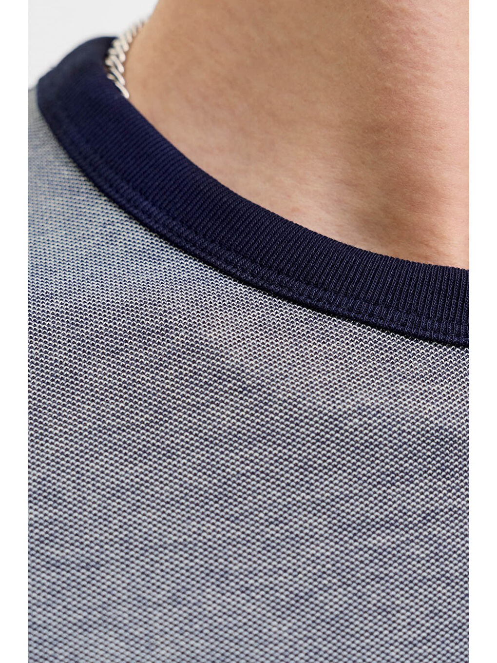 Lacivert Premium Jprblualves Pamuklu Regular Fit Bisiklet Yaka T Shirt 12276801-3