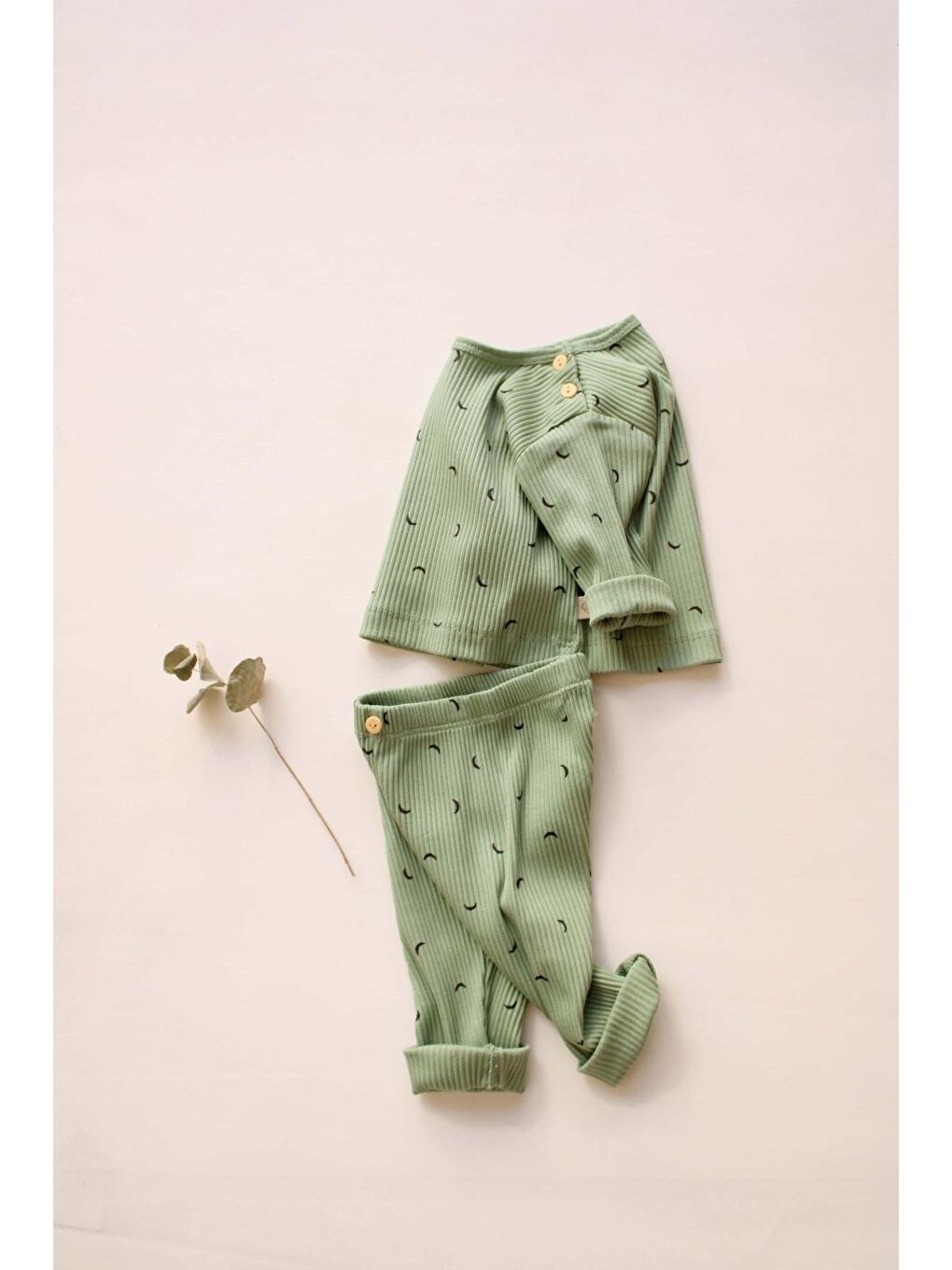 Yeşil Moon Bebek Alt Üst Takım-5