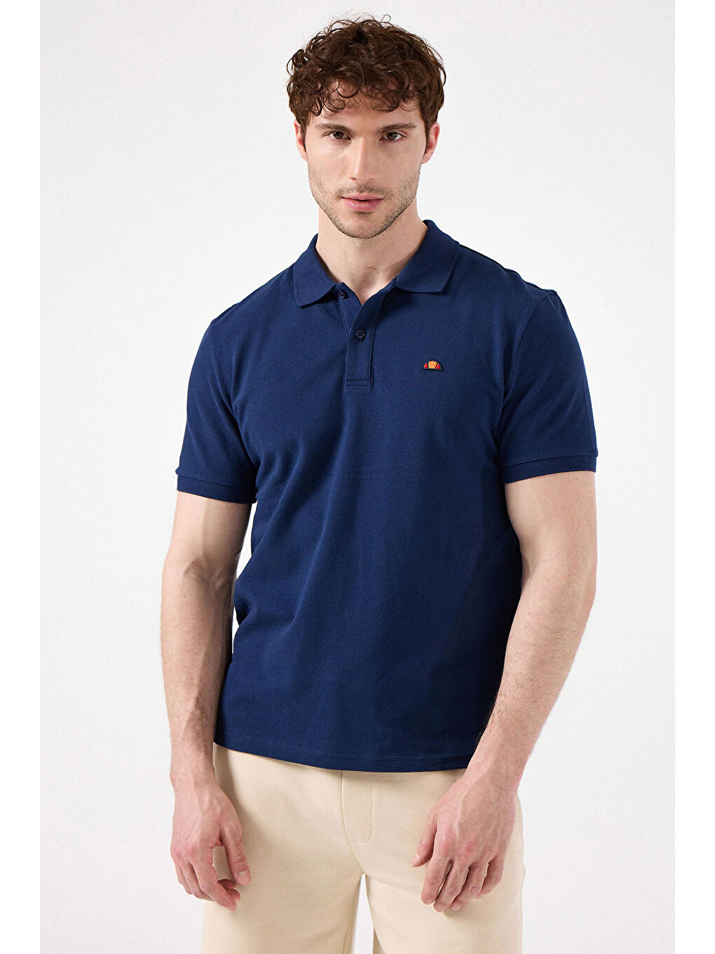 Lacivert % 100 Pamuk Regular Fit Düğmeli Polo Yaka T Shirt 6SM5044-NV