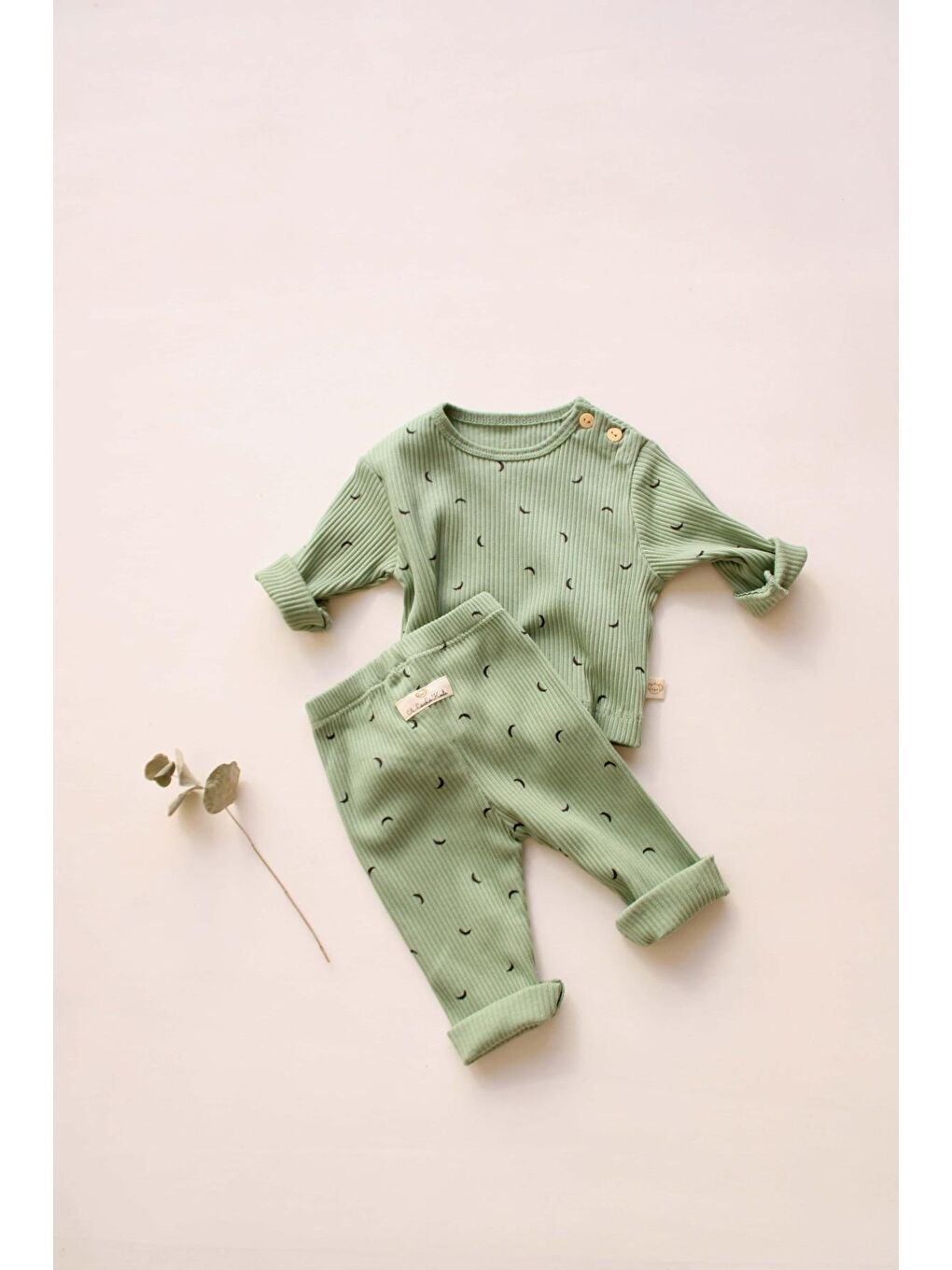 Yeşil Moon Bebek Alt Üst Takım-6