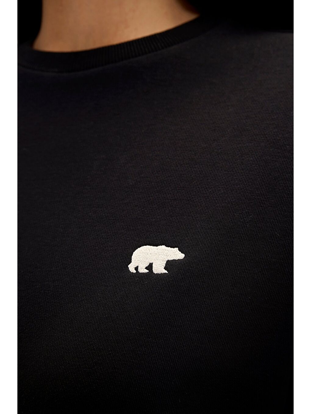 Bad Bear Siyah Basic Crewneck Siyah Kadın Sweatshirt - 1