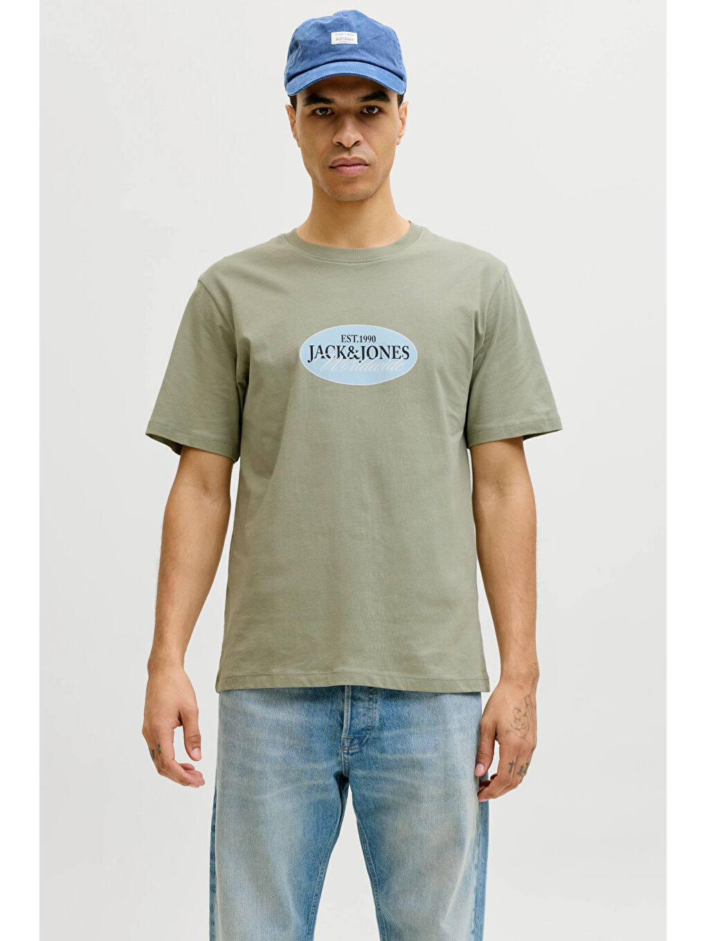 Yeşil Originals Jorcatskills Pamuklu Regular Fit Bisiklet Yaka T Shirt 12297891