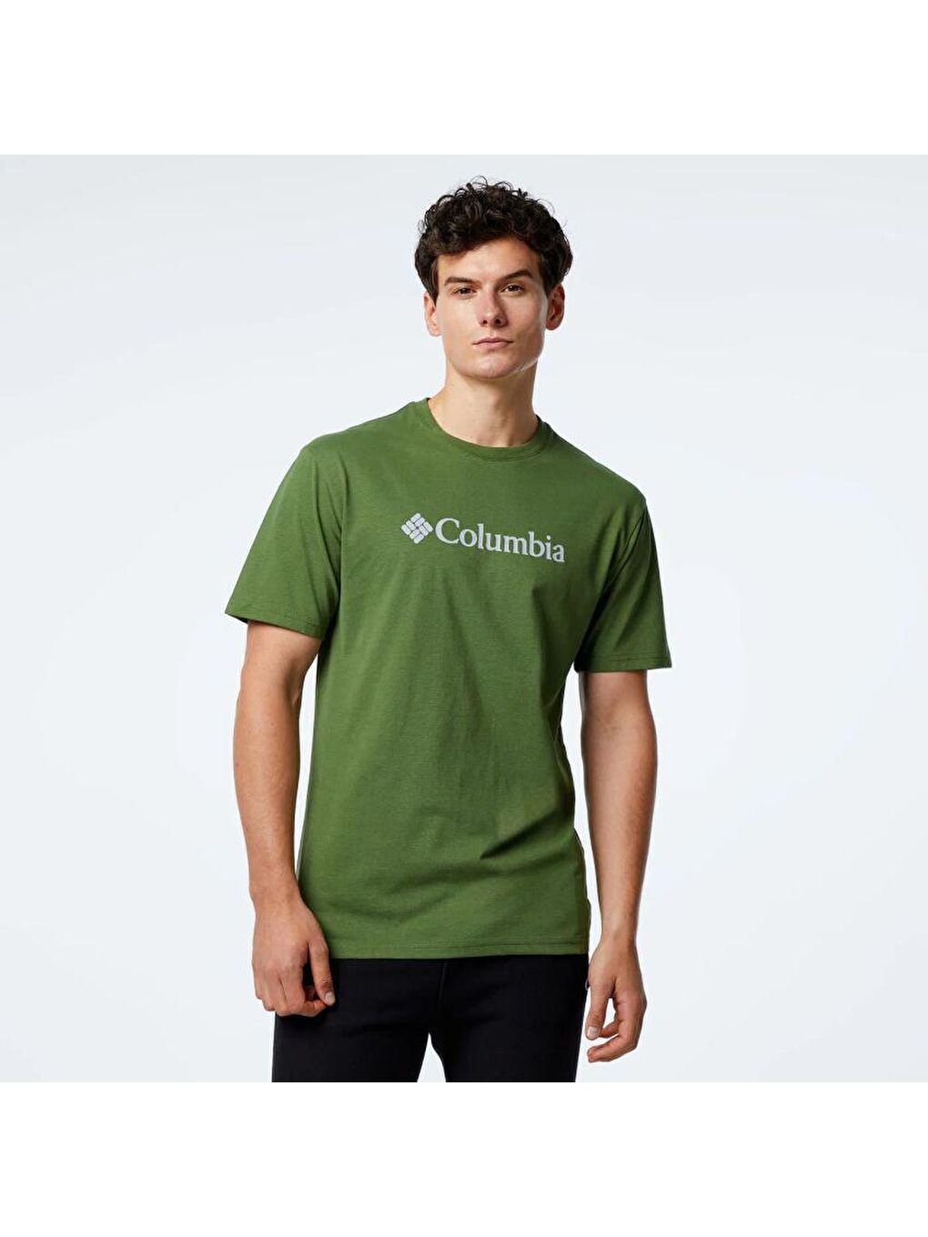 Columbia Yeşil CSC Basic Big Logo Brushed Erkek Kısa Kollu T-Shirt CS0287-352