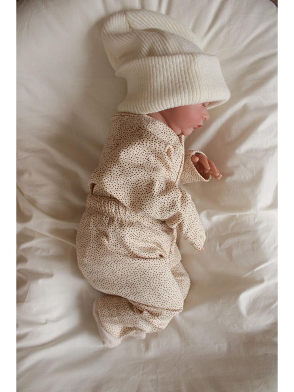 Bej Taş Unisex Cepli Omuz Patlı Alt Üst Takım-1