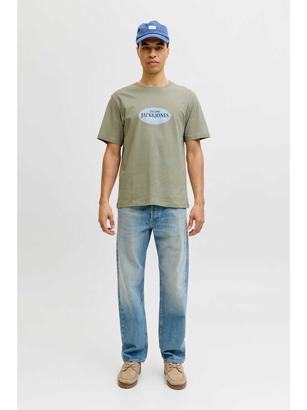 Yeşil Originals Jorcatskills Pamuklu Regular Fit Bisiklet Yaka T Shirt 12297891-1