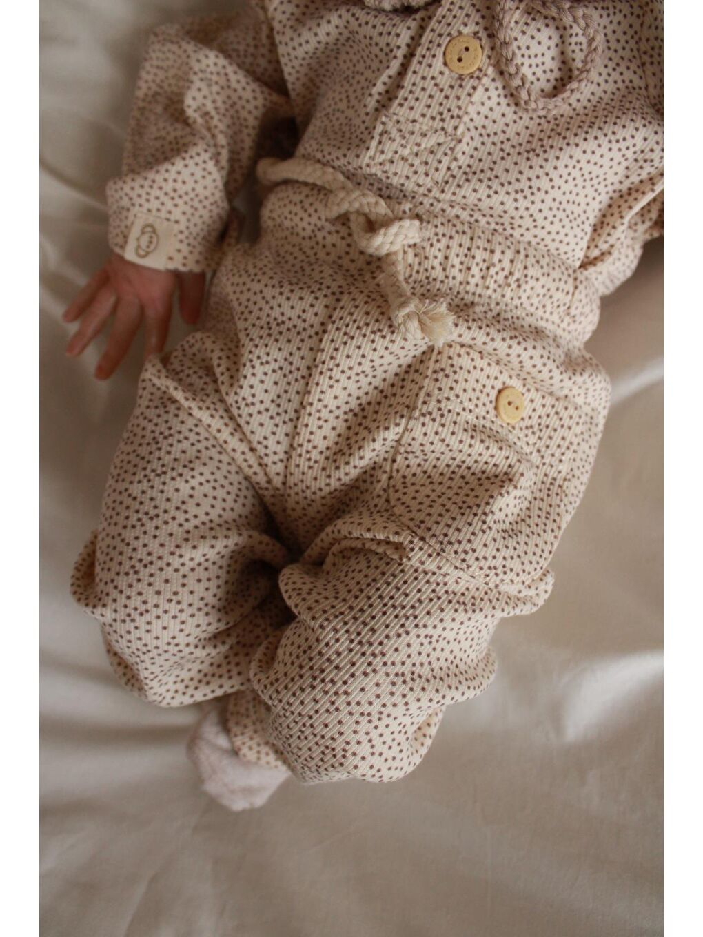 Bej Taş Unisex Cepli Omuz Patlı Alt Üst Takım-2