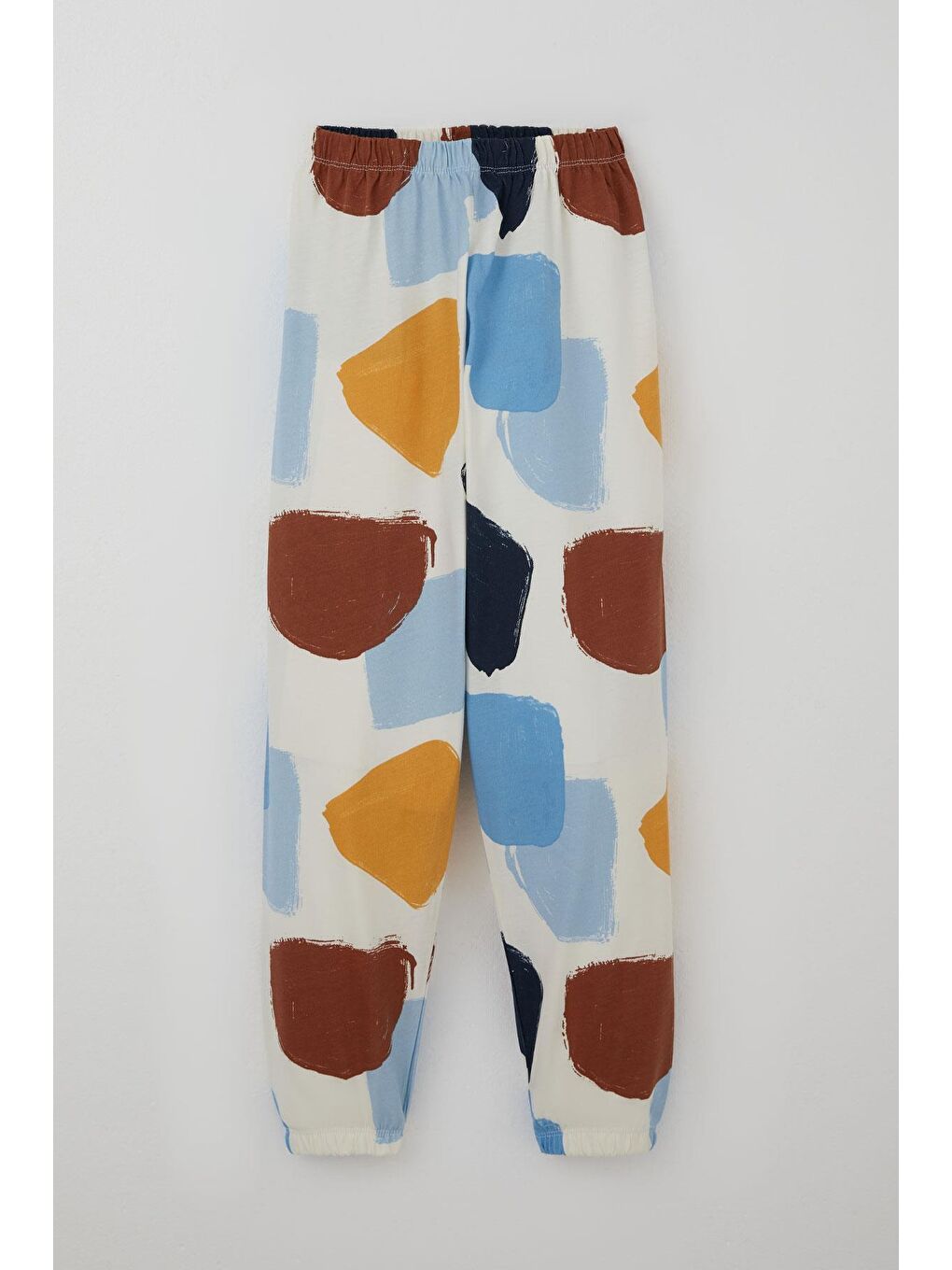 Erkek Çocuk Pijama Takımı Renk Fırtınası Beli Paçası Lastikli Ekru (4-8 Yaş)-2