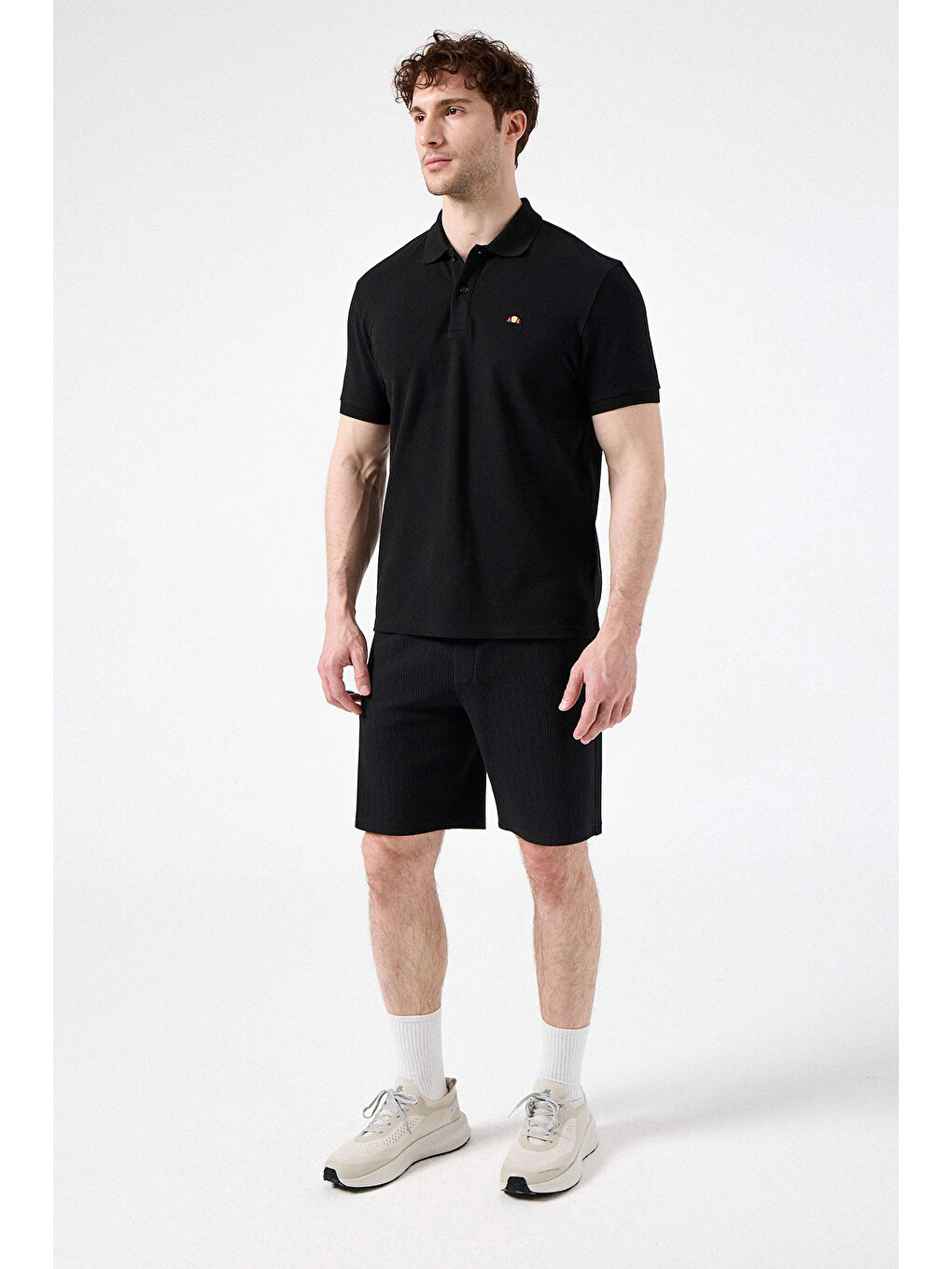 Siyah % 100 Pamuk Regular Fit Düğmeli Polo Yaka T Shirt 6SM5044-BK-2
