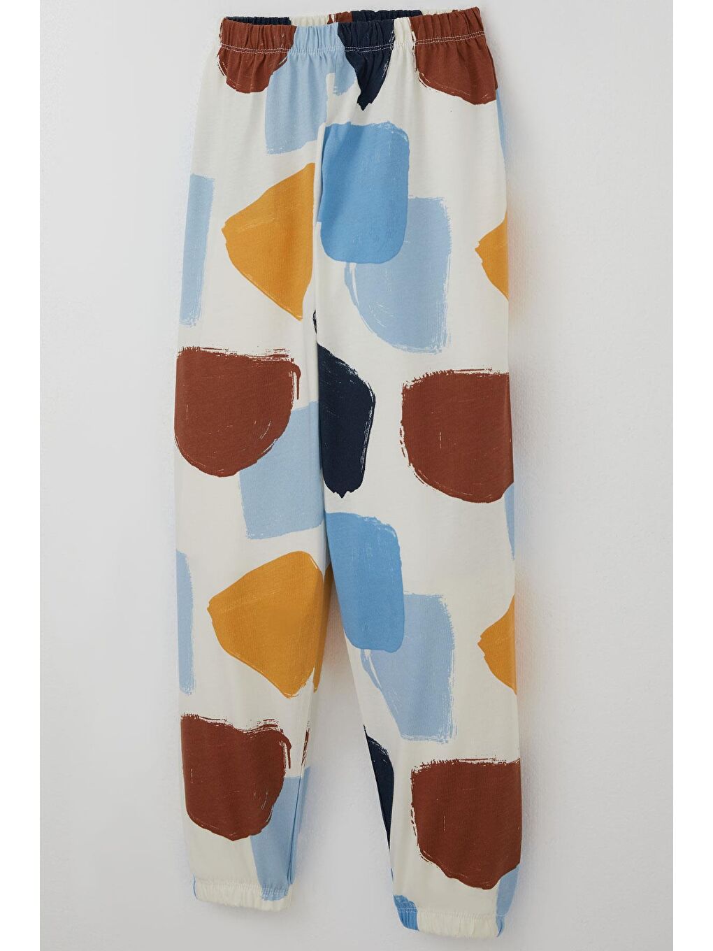 Erkek Çocuk Pijama Takımı Renk Fırtınası Beli Paçası Lastikli Ekru (4-8 Yaş)-6