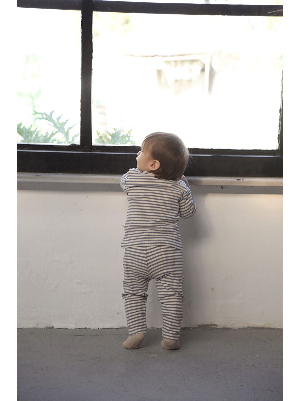 İndigo Çizgili Alt Üst Takım-2