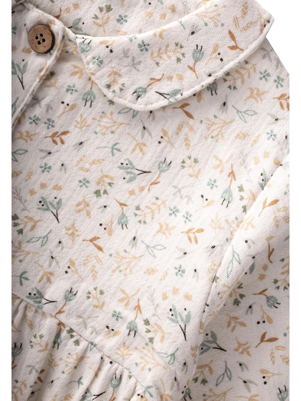 Müslin Şalvarlı Takım 1-8 Yaş Ekru-2