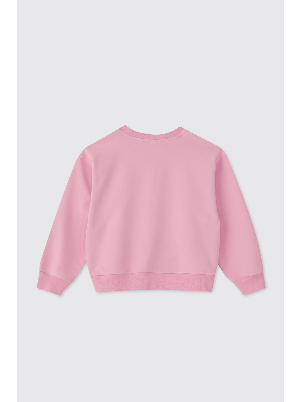 Kız Çocuk Nakışlı Pembe Sweatshirt-3