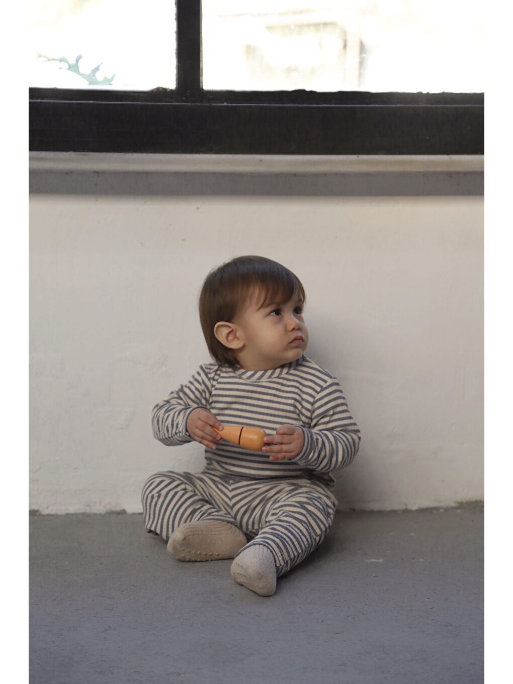 İndigo Çizgili Alt Üst Takım-4