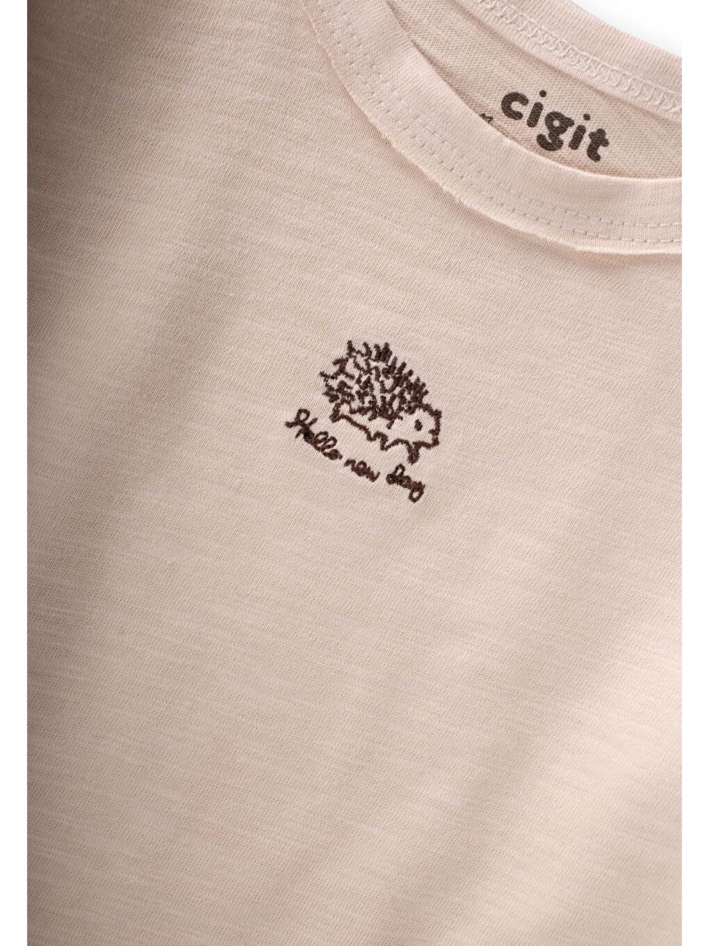 Nakışlı Uzun Kollu Bebek Takım 0-3 Yaş Bej-2